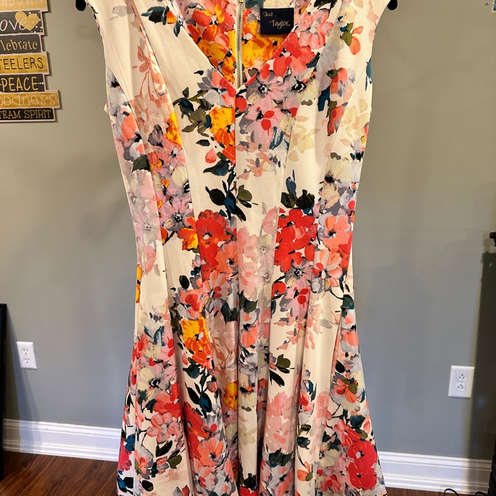 Just...Taylor Floral Mini Dress - Red, Pink, Orange